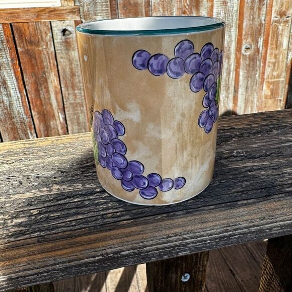 Bois‎ D'Arc Tutti Fruitti ESSEX COLLECTION Grapes Coffee Mug Cup Glass - Picture 11 of 11